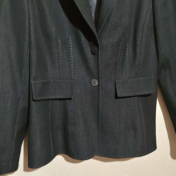 Tahari Arthur S Levine Womens Size 4 Heathered Black Blazer - Picture 1 of 6